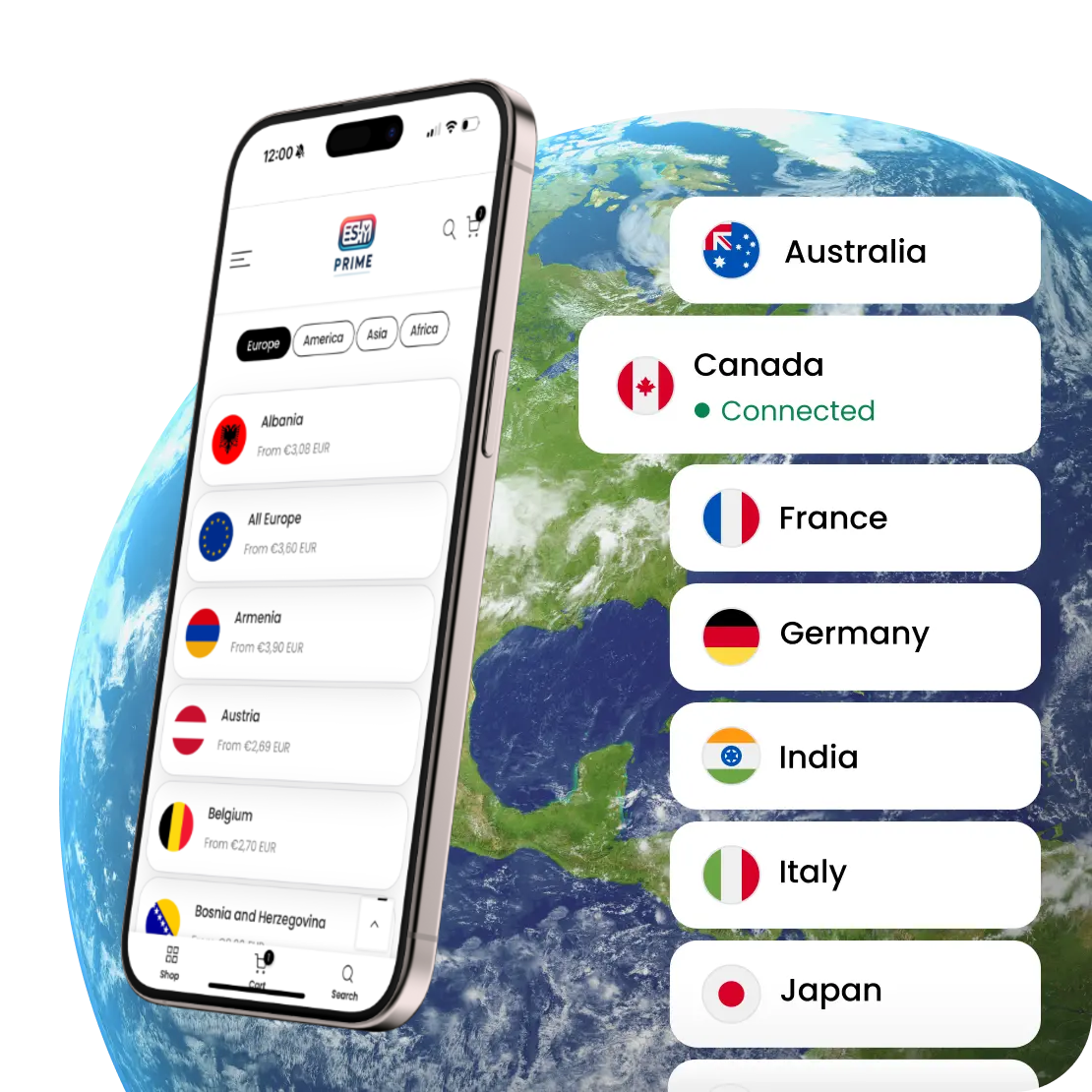 Travel eSIM banner – esimprime