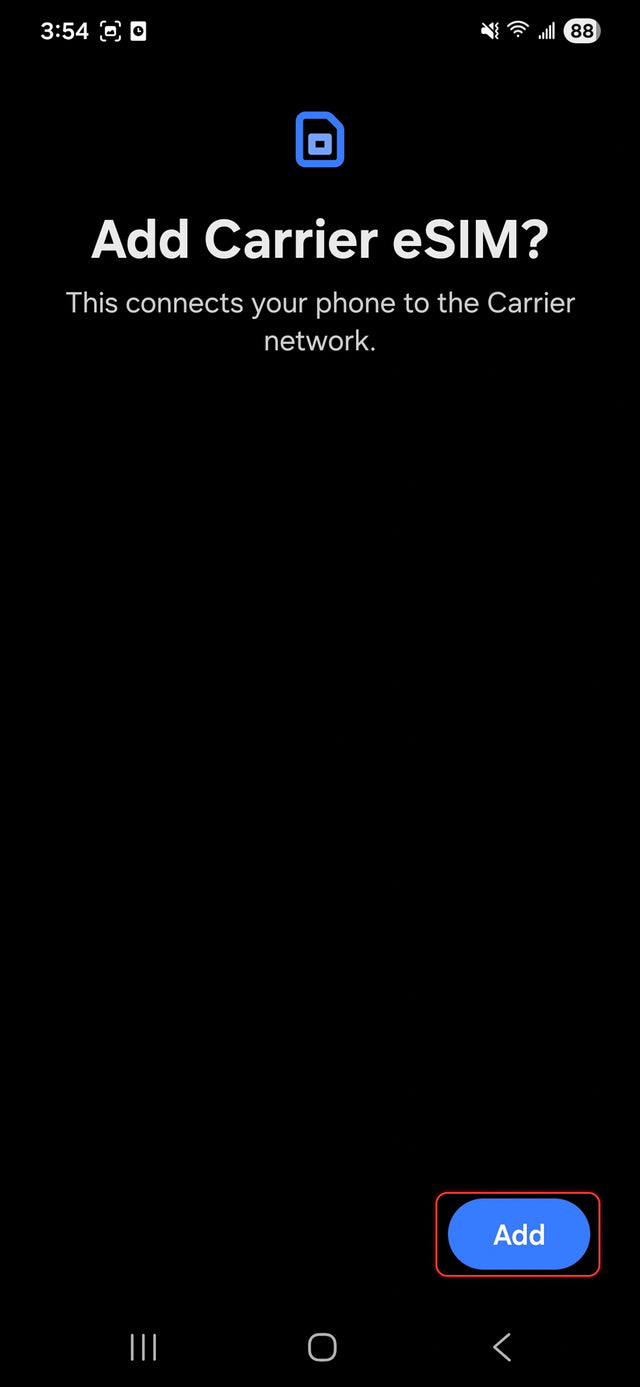 Add the eSIM