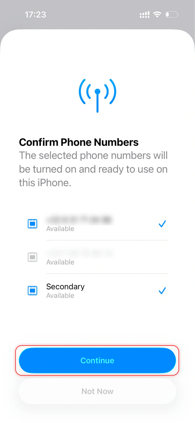 Check your phone numbers